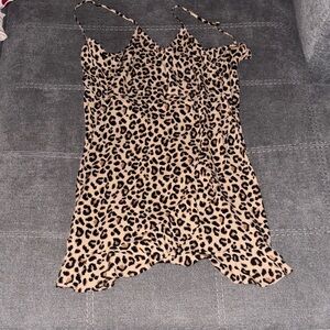 Leopard Print Spaghetti Strap Dress